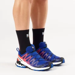 Salomon Fodtøj|Vandresko-XA PRO 3D V9 Equipe Gore-Tex Unisex Sko  Surf the Web / Fiery red / White