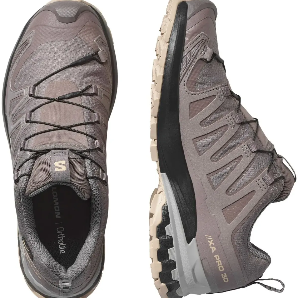 Salomon Vinterfodtøj|Fodtøj-XA PRO 3D V9 Gore-Tex Damesko Plum Kitten / Black / Gull