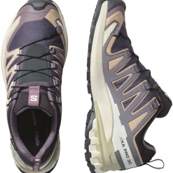 Salomon Vinterfodtøj|Fodtøj-XA PRO 3D V9 Gore-Tex Damesko Nine Iron / Oxford Tan / Alfalfa