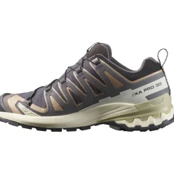Salomon Vinterfodtøj|Fodtøj-XA PRO 3D V9 Gore-Tex Damesko Nine Iron / Oxford Tan / Alfalfa