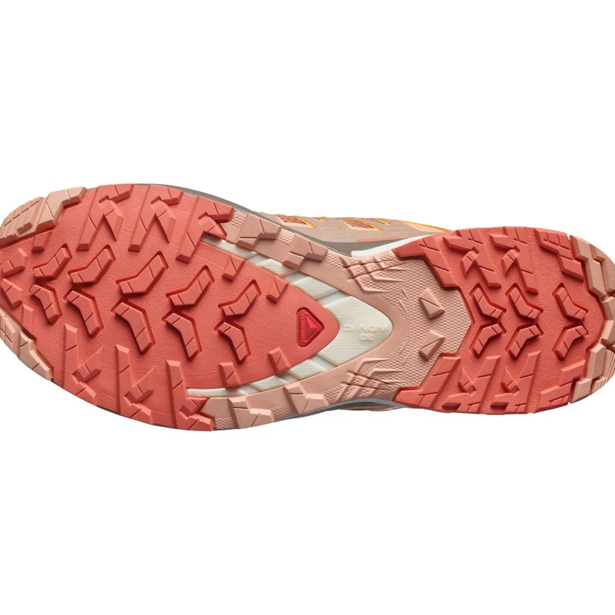 Salomon Fodtøj|Vandresko-XA PRO 3D Version 9 Damesko Sun Baked / Fresh Salmon / Prairie Sunset