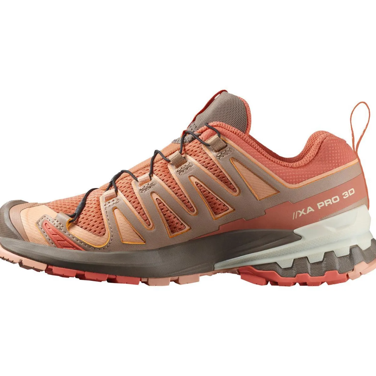Salomon Fodtøj|Vandresko-XA PRO 3D Version 9 Damesko Sun Baked / Fresh Salmon / Prairie Sunset