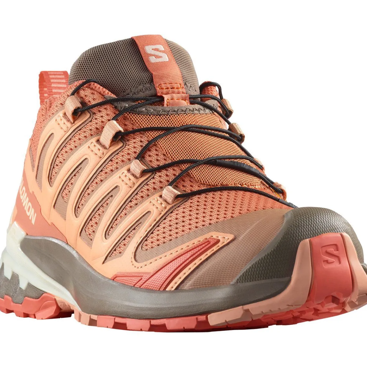 Salomon Fodtøj|Vandresko-XA PRO 3D Version 9 Damesko Sun Baked / Fresh Salmon / Prairie Sunset