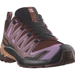Salomon Fodtøj|Løbesko-XA PRO 3D Version 9 Damesko  Rum Raisin / Ochid Bouquet / Canyon Clay