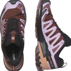 Salomon Fodtøj|Løbesko-XA PRO 3D Version 9 Damesko  Rum Raisin / Ochid Bouquet / Canyon Clay
