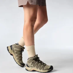 Salomon Fodtøj|Vinterfodtøj-X-Adventure Recon Mid Gore-Tex Vandrestøvle Dame  Desert Tan / Falcon / Tender Peach