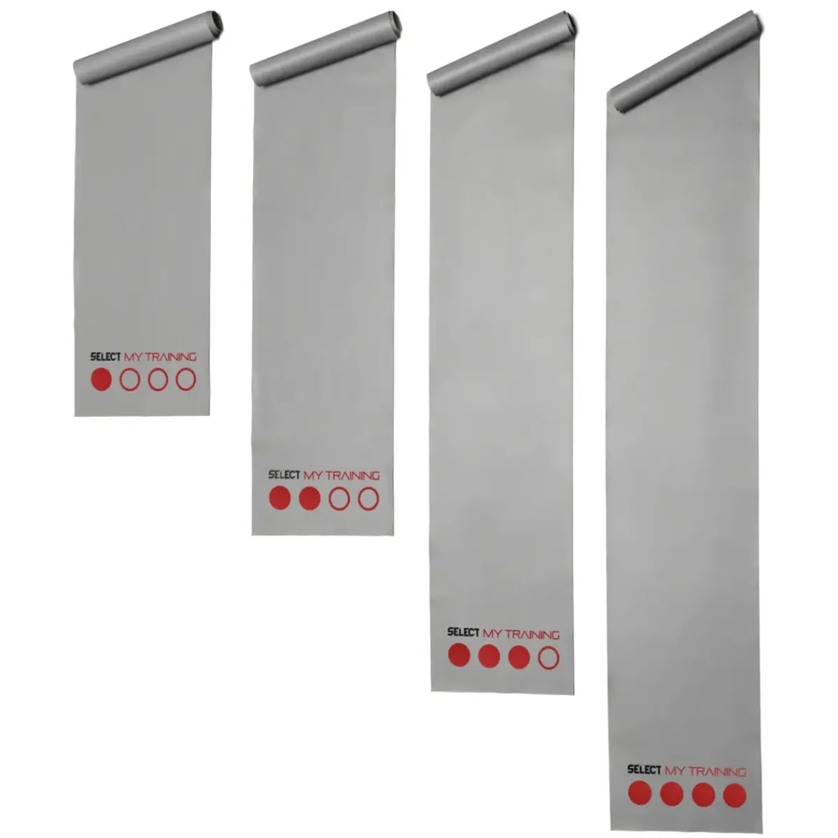 Select Træningsudstyr-Recoveryband Box (pakke med 4 forskellige bånd) Grå