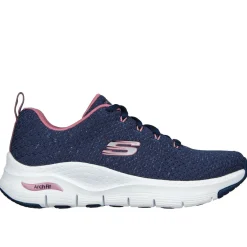 Skechers Fritid Fritidssko|Sneakers-Skechers Arch Fit - Glee for all Damesko  Navy / Pink