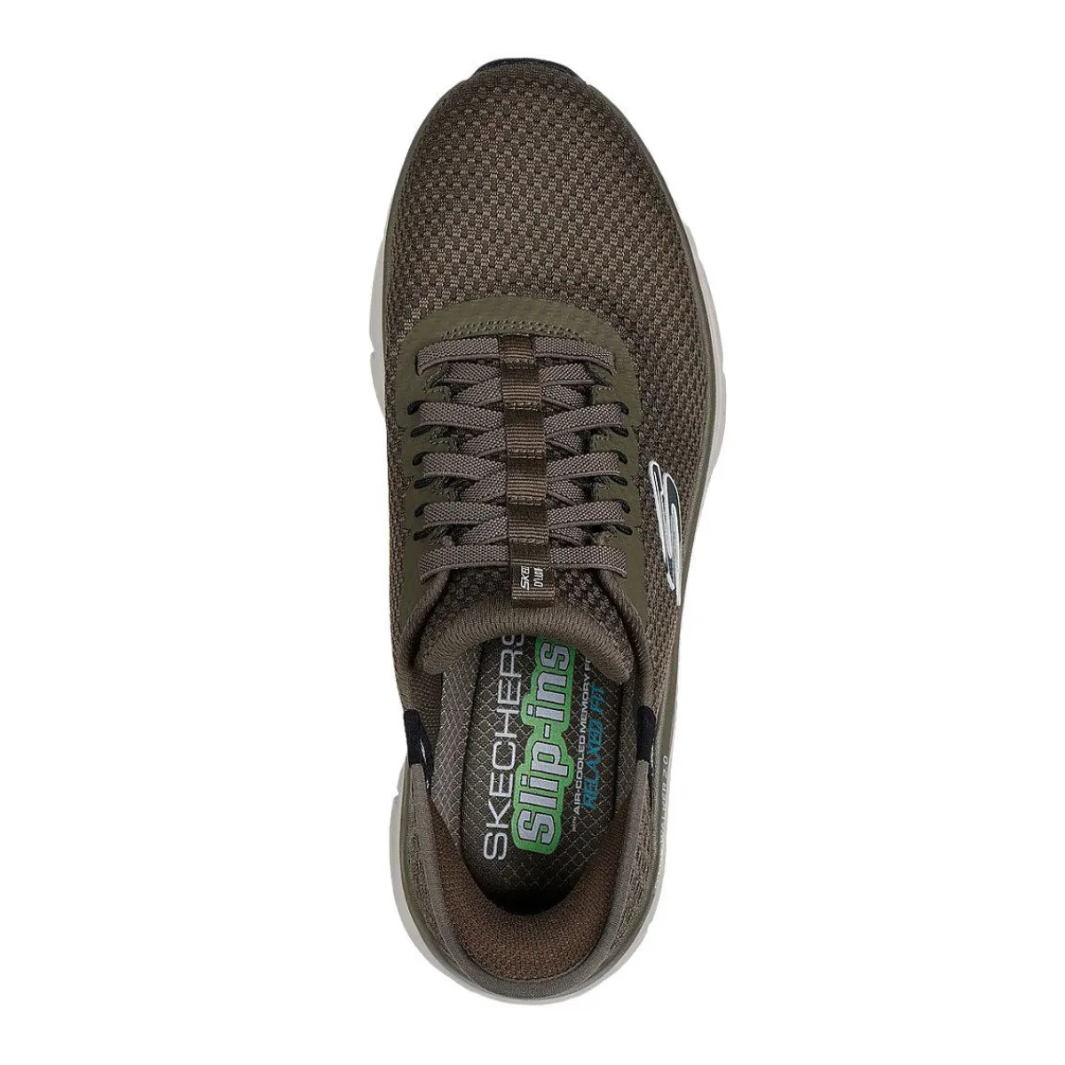 Skechers Fritid Fritidssko|Sneakers-Skechers D'Lux Walker 2.0 Slip-Ins - Taurrel Herresko Olive