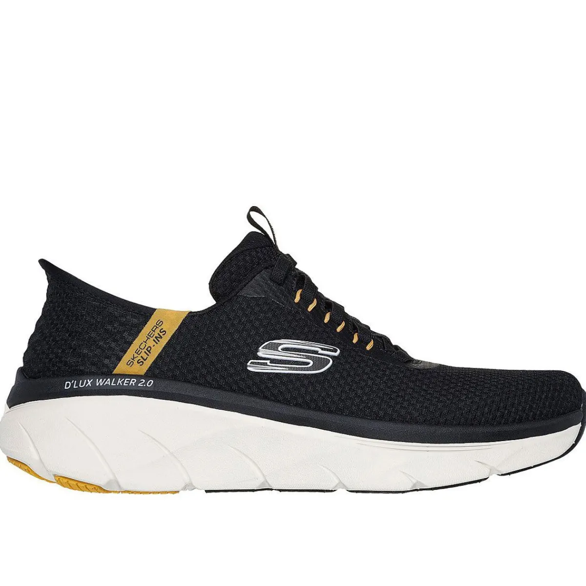 Skechers Fritid Fritidssko|Sneakers-Skechers D'Lux Walker 2.0 Slip-Ins - Taurrel Herresko Black / Yellow