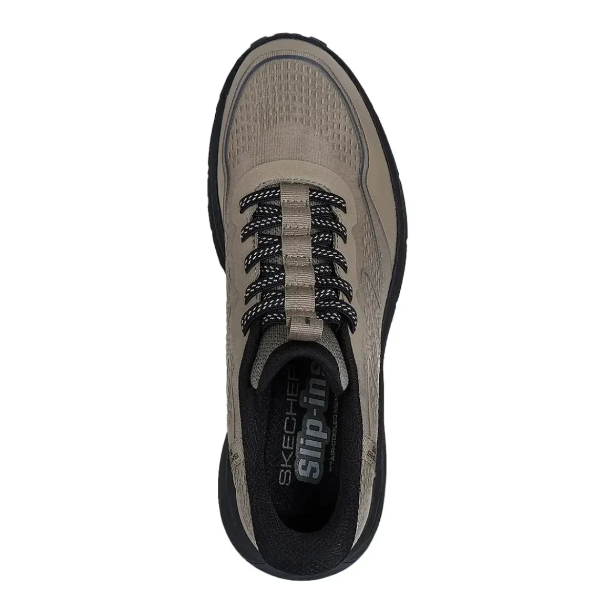 Skechers Fritid Fodtøj|Vandresko-Skechers Switch Back - Mist Herresko Taupe / Black