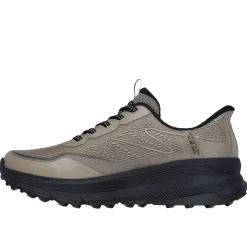 Skechers Fritid Fodtøj|Vandresko-Skechers Switch Back - Mist Herresko Taupe / Black