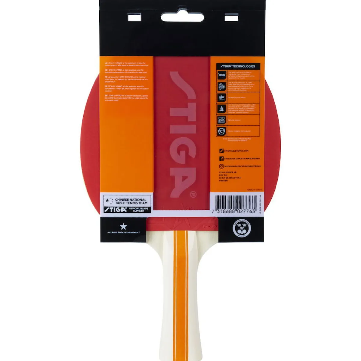 Stiga Bordtennisbat-Expand 1-Star Bordtennisbat