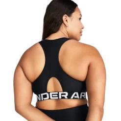 Under Armour Træningstøj|Træningstøj-HeatGear® Mid Branded Sports BH Dame  Black / White