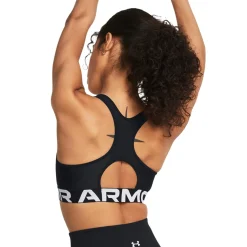 Under Armour Træningstøj|Træningstøj-HeatGear® Mid Branded Sports BH Dame  Black / White