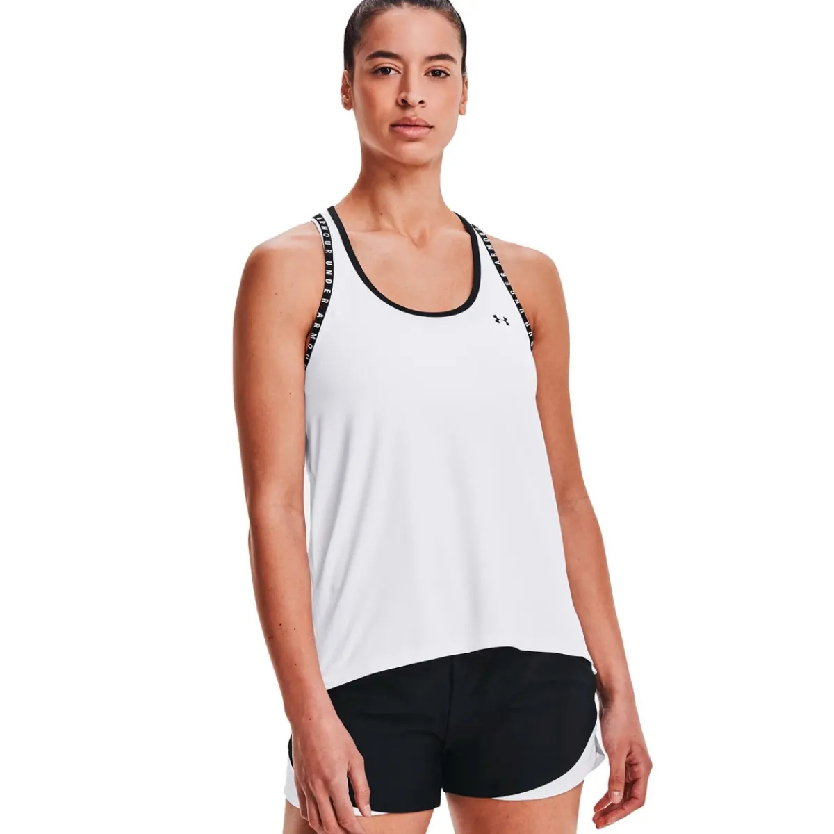 Under Armour Træningstøj|Løbetøj-Knockout Tank Top Dame White / Black