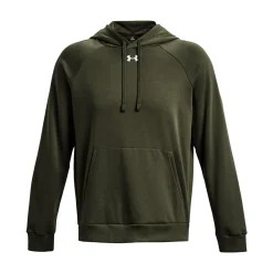 Under Armour Træningstøj|Træningstøj-Rival Fleece Hoodie Herre, green 390 Marine OD Green / White