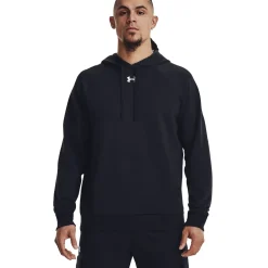 Under Armour Træningstøj|Træningstøj-Rival Fleece Hoodie Herre, black  001 Black / White