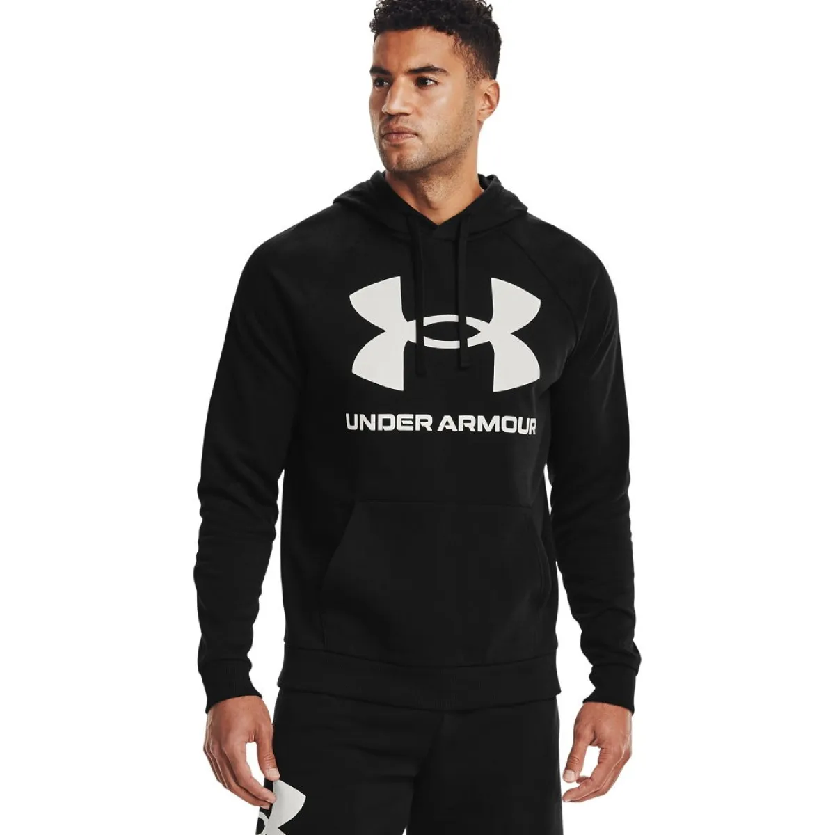 Under Armour Træningstøj|Træningstøj-Rival Fleece Big Logo Hoodie Herre, sort