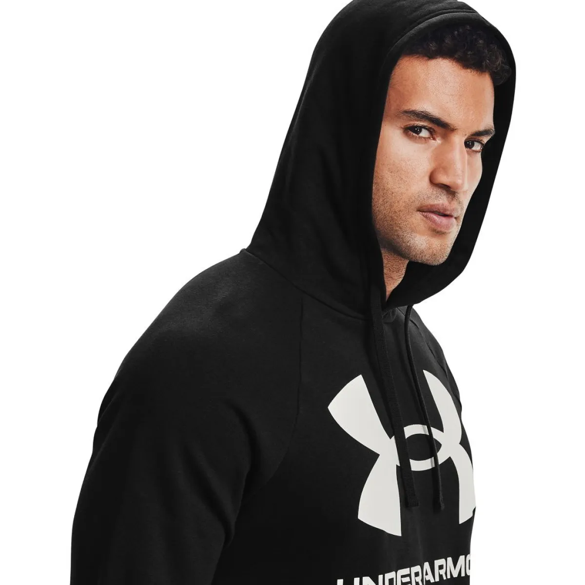 Under Armour Træningstøj|Træningstøj-Rival Fleece Big Logo Hoodie Herre, sort