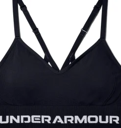 Under Armour Træningstøj|Træningstøj-Seamless Low Long Sports BH Black / Halo Grey