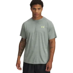 Under Armour Håndboldtøj|Fodboldtøj-Tech Textured Trænings T-shirt Herre 348 Silica Green / Hydro Green
