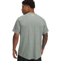 Under Armour Håndboldtøj|Fodboldtøj-Tech Textured Trænings T-shirt Herre  348 Silica Green / Hydro Green