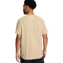 Under Armour Håndboldtøj|Fodboldtøj-Tech Textured Trænings T-shirt Herre  300 City Khaki / White