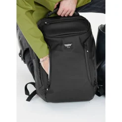 Weather Report Rygsække|Tasker Og Rygsække-Bronze PU Computer Rygsæk  1001 Black