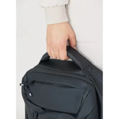 Weather Report Rygsække|Tasker Og Rygsække-Bronze PU Computer Rygsæk  1001 Black