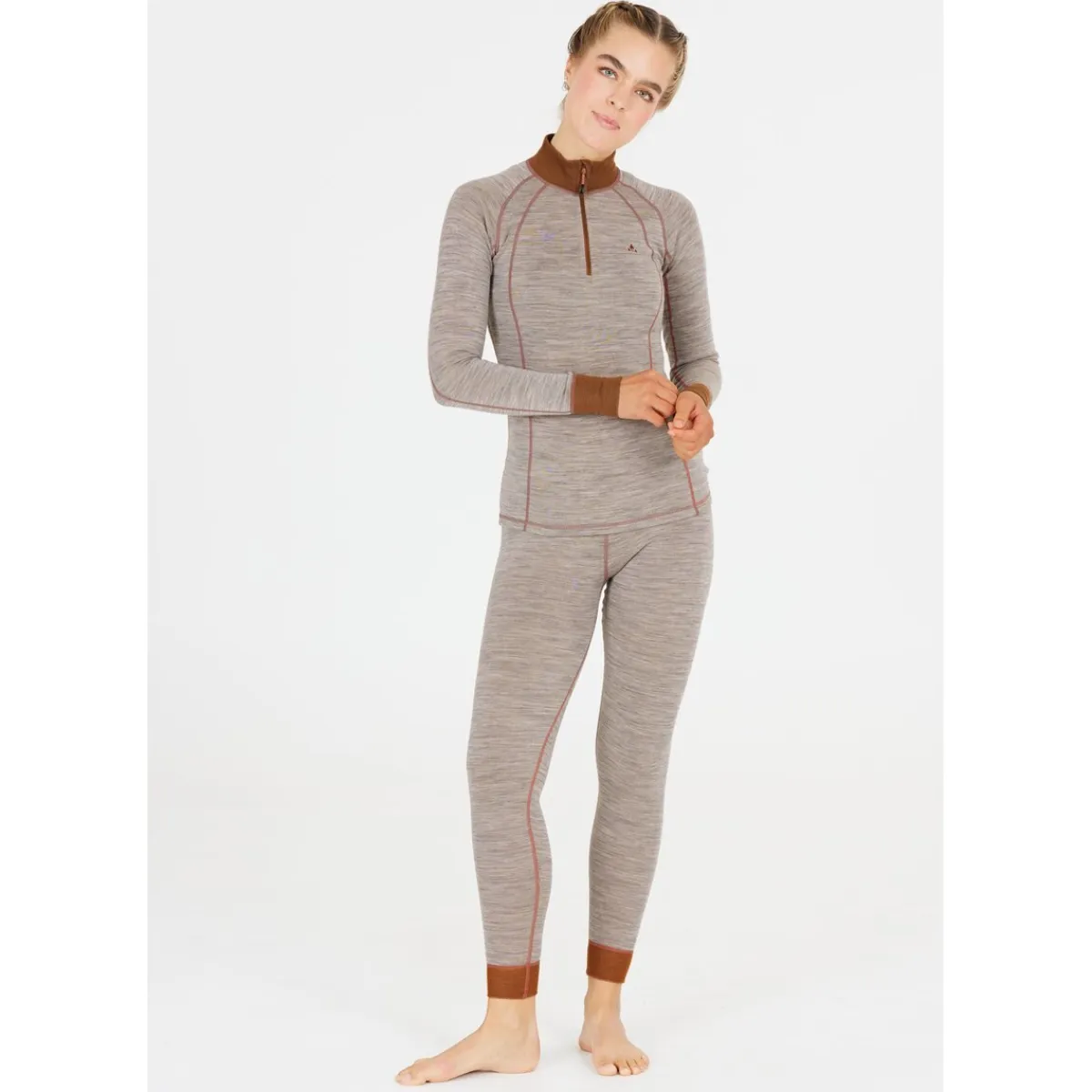 Whistler Skitøj|Vintertøj-Candee Merinould Skipulli Dame, lysegrå 1005 Light Grey Melange