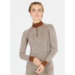 Whistler Skitøj|Vintertøj-Candee Merinould Skipulli Dame, lysegrå 1005 Light Grey Melange