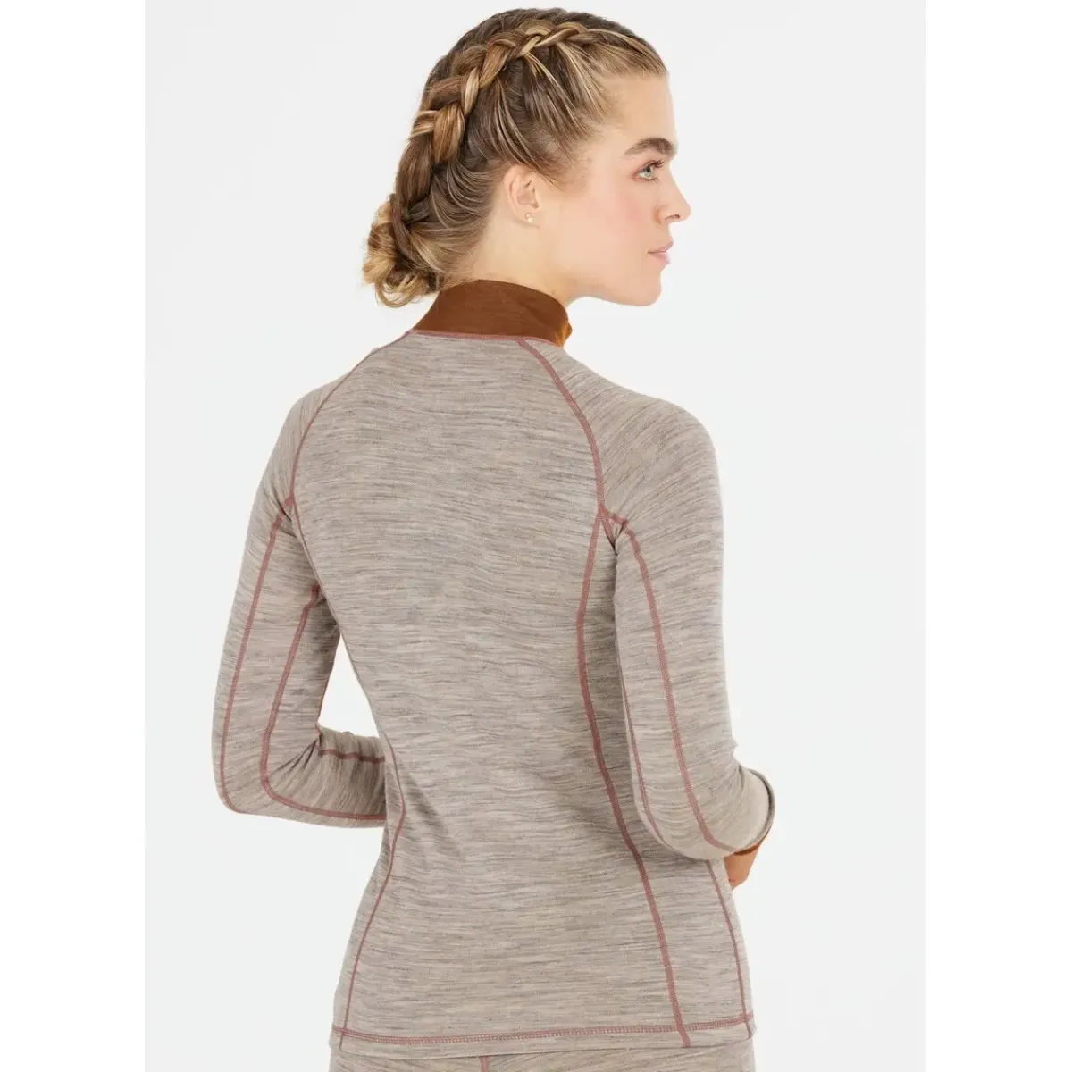 Whistler Skitøj|Vintertøj-Candee Merinould Skipulli Dame, lysegrå 1005 Light Grey Melange