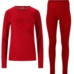 Whistler Skitøj|Vintertøj-Cerro Merinould Skiundertøjssæt Dame, sun-dried tomato  4260 Sun-dried TomatoMateriale: 85% Merinould 15% Lyocell (silkeagtigt mod huden)  Funktionelt undertøj med merinould har den egenskab at holde kropstemperaturen stabil i al slags vejr. Velegnet til mange former for udendørs aktiviteter. Eller indendørs, hvis der skal spares lidt på varmeregningen.Fakta:- 85% af produktet indeholder super blødt "Merinould" som ikke kradser mod huden- 15% er materialet lyocell (naturmateriale), der føles silkeagtigt mod huden. Bidrager til både varme og åndbarhed/svedtransport.   - Ingen generende syninger- Pasformen er tætsiddende, men giver samtidig god bevægelsesfrihed - Hurtigtørrende, åndbart og antibakteriel materiale - Blandingen af merinould og lyocell, sikrer en god temperaturregulering for kroppen - Kan benyttes til de fleste udendørsaktiviteter, så som løbeturen, skituren og til vandreturen- Isolationsevne til ca. minus 30 graderDetaljer