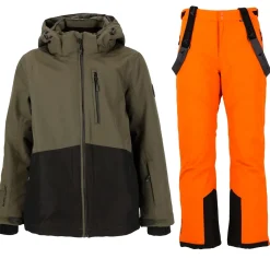 Whistler Vintertøj|Skitøj-Drizzle W-Pro 10.000 Skisæt Børn/Junior, black ink  5141 Autumn maple