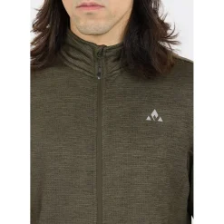 Whistler Vintertøj|Beklædning-Kalle Waffle Full-Zipper Midlayer Herre  1071 Black Ink