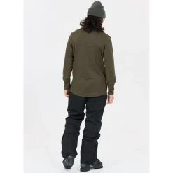 Whistler Vintertøj|Beklædning-Kalle Waffle Full-Zipper Midlayer Herre  1071 Black Ink