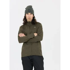 Whistler Vintertøj|Beklædning-Kalle Waffle Full-Zipper Midlayer Herre  1071 Black Ink