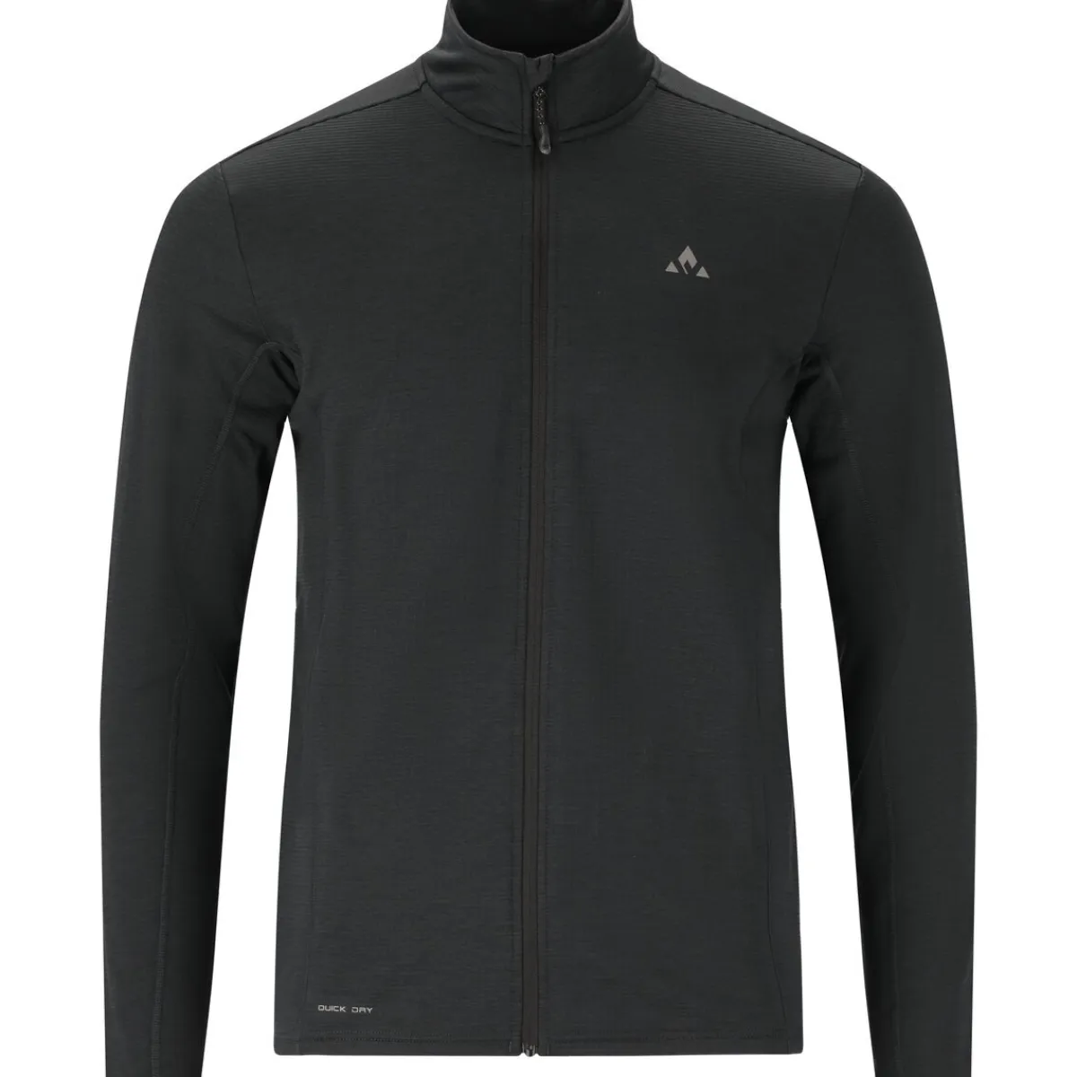 Whistler Skitøj|Beklædning-Kalle Waffle Full-Zipper Midlayer Herre 1001 Black