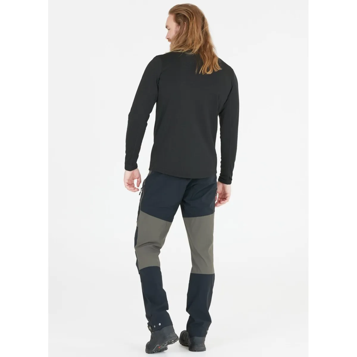 Whistler Skitøj|Beklædning-Kalle Waffle Full-Zipper Midlayer Herre 1001 Black