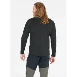 Whistler Skitøj|Beklædning-Kalle Waffle Full-Zipper Midlayer Herre 1001 Black