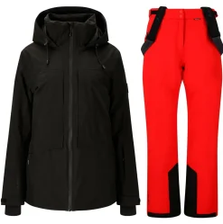 Whistler Skitøj|Skitøj-Kingland W-Pro 10.000 Skisæt Dame, black / red Black / Red