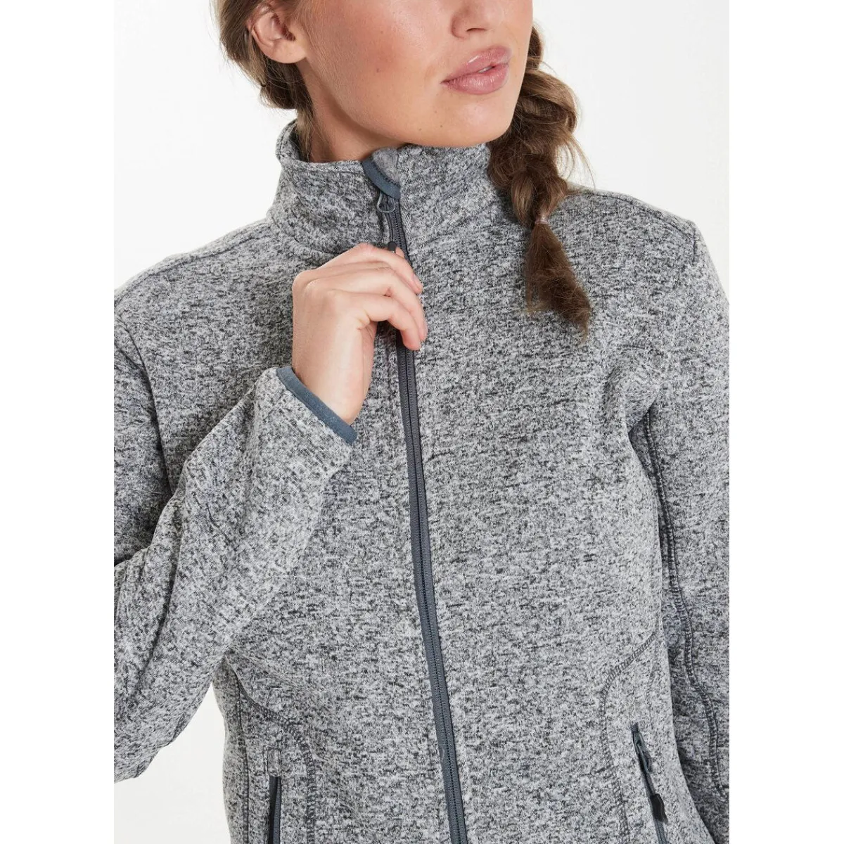 Whistler Vintertøj|Beklædning-Samani Fleecetrøje Dame, lysegrå 1005A Light Grey Melange